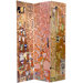 Double Sided Works of Klimt "Stoclet Frieze" 3 Panel Room Divider