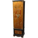 Tall Floor Jewelry Armoire in Antique Gold Leaf Lacquer