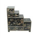 Chinese Black Step Tansu Cabinet