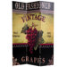 Double Sided Grapes and Cherries Canvas Room Divider
