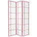 Double Cross Shoji Screen in Pink