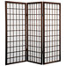 4 Feet Tall Window Pane Shoji Screen in Walnut