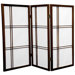 3 Feet Tall Double Cross Shoji Screen in Walnut