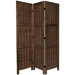 6 Feet Tall Bamboo Matchstick Woven Room Divider in Burnt Brown