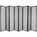 Window Pane Shoji 8 Panel Screen in Black