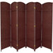 Diamond Weave 6 Panel Room Divider in Dark Red