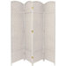 Diamond Weave 4 Panel Room Divider in White
