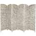 72" Recycled Newspaper 6 Panel Room Divider