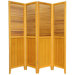 Beadboard 4 Panel Room Divider in Honey