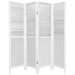 Beadboard 4 Panel Room Divider in White