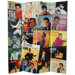 Tall Double Sided Elvis Presley Album Covers Canvas Room Divider