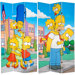 Tall Double Sided Simpsons Kids Canvas Room Divider
