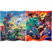 Tall Double Sided Justice League Canvas Room Divider