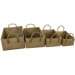 Hand Plaited Basket Bin with Handles (Set of 4)