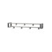Wall-Mounted Coat Rack "Rex 1" in Nickel