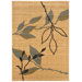 Opulence Cream/Blue Leaf and Sprig Design Rug