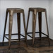 Steel Stacking Barstool in Natural Patina (Set of 2)