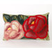 Crochet Flower Rectangle Indoor/Outdoor Pillow in Green
