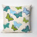 Butterfly Collage Square Pillow in Aqua