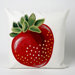 Strawberry Square Pillow in Red
