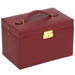 Heritage Chelsea Large Jewelry Case with Three Drawers and Travel Case in Scarlet