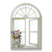 Toile Vase Mirror Faux Window