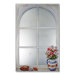 Faux Window Mirror Screen with Daisies and Shells