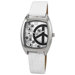 Women"s Savannah Band Peace Sign and Flower Watch in White