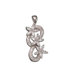 Marquis Flower Rhodium Plated (.925) Sterling Silver Pendant