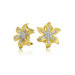Vermeil Flower Cubic Zirconia Earrings