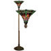 Dragonfly Red / Purple Torchiere Lamp