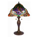 Floral Table Lamp in Bronze