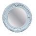Teresa Round Framed Mirror in Glossy White