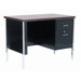 40" W Single Pedestal Executive Desk with File Drawer