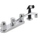 2.5" Two Handle Centerset Kitchen Faucet with Side Spray