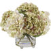 Glass Vase with Lavender and Green Hydrangeas