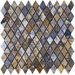 Scabos Tumbled Travertine Diamond Mosaic in Multi