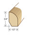 78" Solid Hardwood Unfinished Maple Reducer Overlap for 9/16, 5/8" Floors