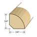 72" Solid Bamboo Unfinished Natural Strand Quarter Round
