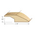 78" Solid Hardwood Unfinished White Oak Overlap Reducer