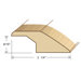 78" Solid Hardwood Unfinished Maple Reducer Overlap for 1/2" Floors