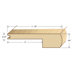 78" Solid Hardwood Unfinished Santos Mahogany Stair Nose for 5/16" Floors
