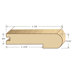 78" Solid Hardwood Unfinished Bamboo Carbonized Horizontal Stair Nose for 5/8" Floors