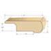 72" Solid Hardwood Unfinished Bamboo Natural Strand Stair Nose Overlap