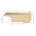 78" Solid Hardwood Unfinished Red Oak Stair Nose Overlap for 1/2" Floors