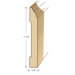 96" Solid Hardwood Unfinished Tiete Rosewood Wall Base