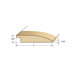 78" Solid Hardwood Unfinished Red Oak Reducer for 3/8" Floors