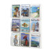 Reveal Clear Literature Displays, 9 Compartments, 36.75" High