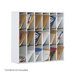 Wood Mail Sorter with Adjustable Dividers, 18 Compartments
