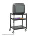 Steel Adjustable Height Cart in Black